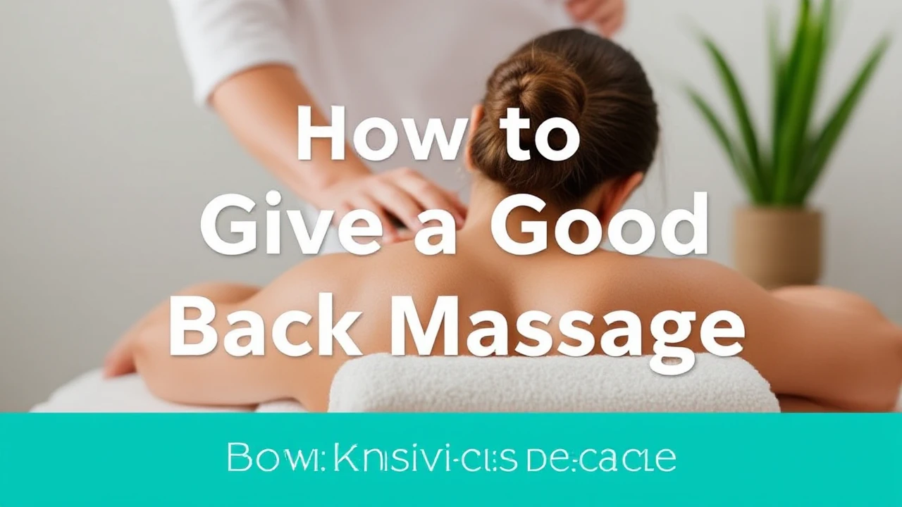 How to Give a Good Back Massage – Techniques for Relaxation and Stress Relief