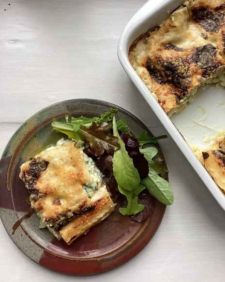 An Inspired Recipe for Layered Pasta with Summer Squash and A Trio of Cheeses